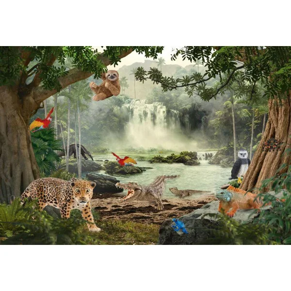 WILD LIFE DANS LA FORET TROPICALE PUZZLE 100 PIECES JEUNE CROCODILE