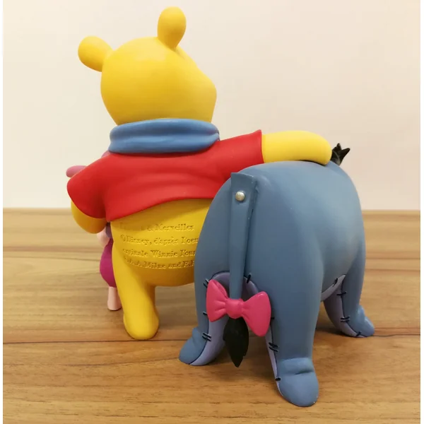 WINNIE L'OURSON: WINNIE, BOURRIQUET ET PORCINET - statuette en résine 15 cm