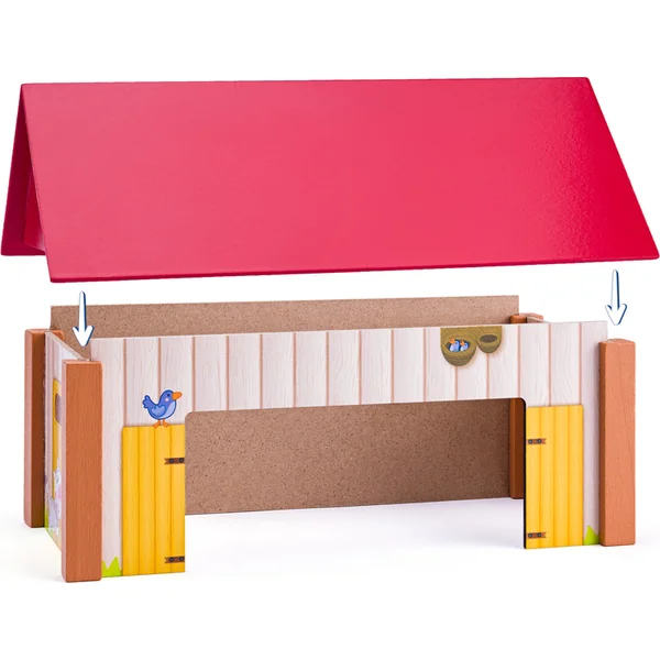 Woody Ferme avec trois bâtiments et base