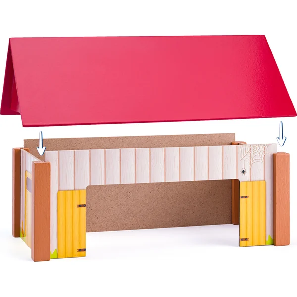 Woody Ferme avec trois bâtiments et base