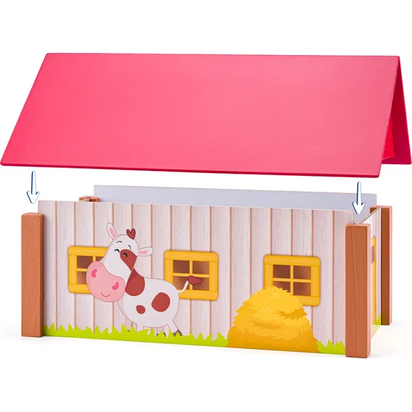 Woody Ferme avec trois bâtiments et base