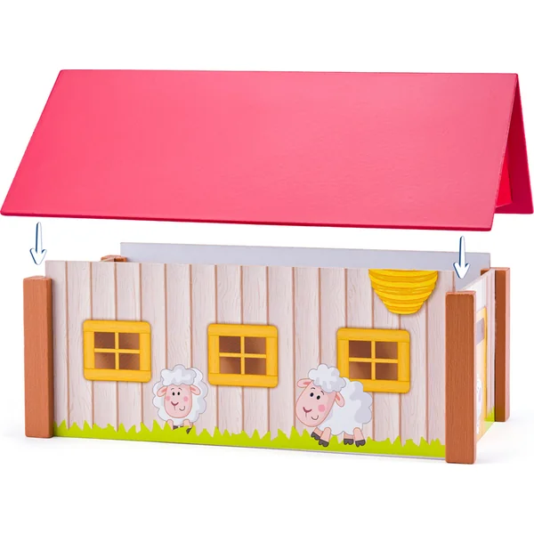 Woody Ferme avec trois bâtiments et base