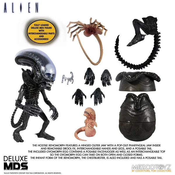 Xenomorph figurine Alien MDS Deluxe Mezco 18 cm