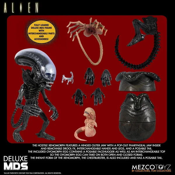 Xenomorph figurine Alien MDS Deluxe Mezco 18 cm