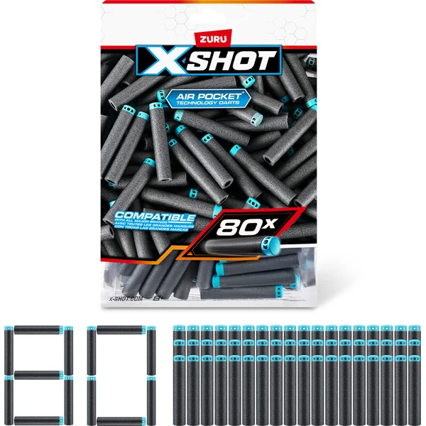 X-SHOT Munitions de rechange 80 pcs