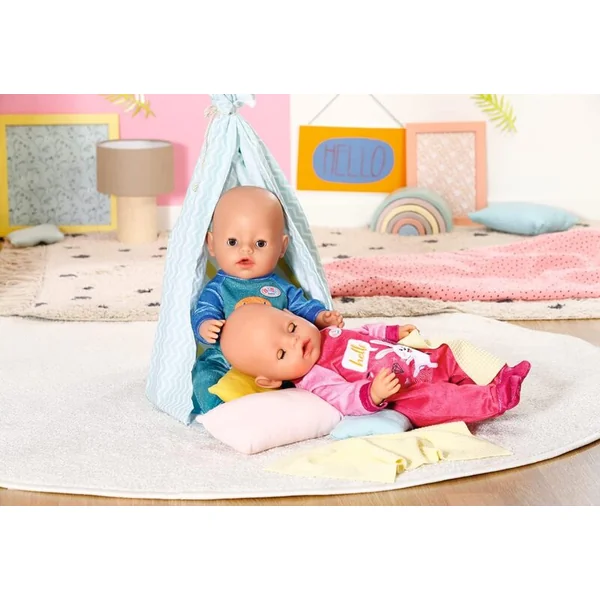 Zapf BABY born Grenouillère en velours bleue, 43 cm